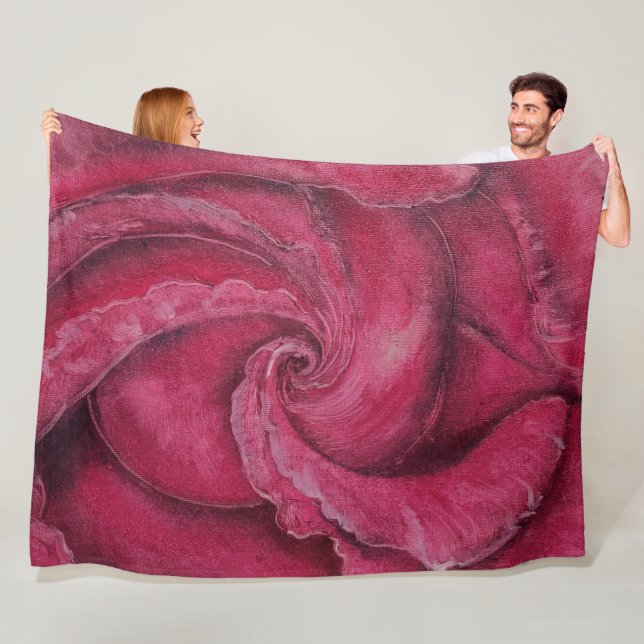 Rote Rose nah Fleecedecke (Beispiel)