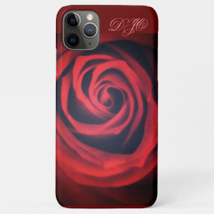 Rote Rose Nah mit Monogramm Case-Mate iPhone Hülle