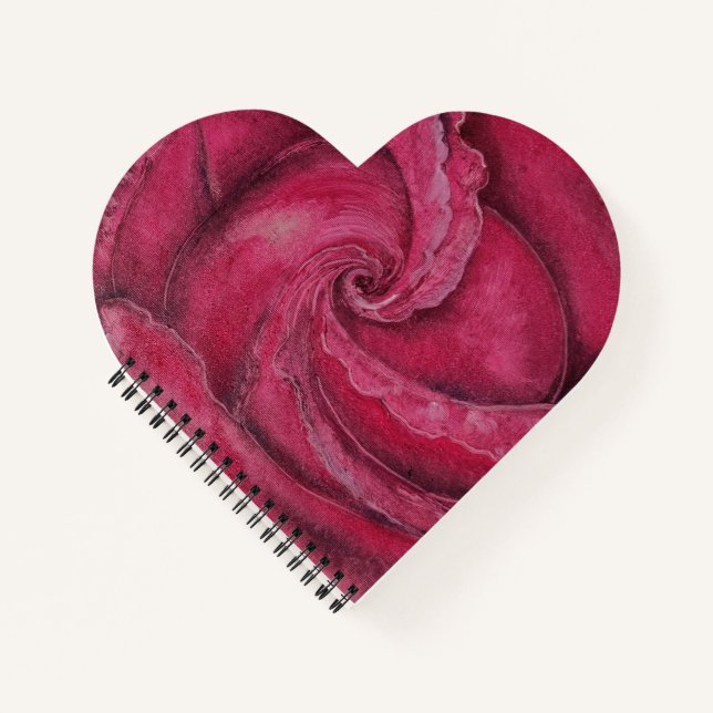 Rote Rose nah Notizbuch (Vorderseite)