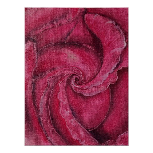 Rote Rose nah Poster (Vorderseite)