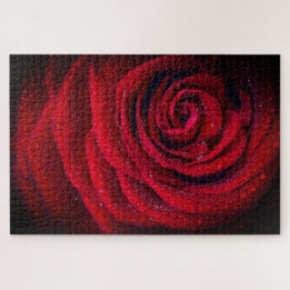 Rote Rose Nah-up-Foto Puzzle