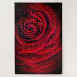 Rote Rose Nah-up-Foto Puzzle