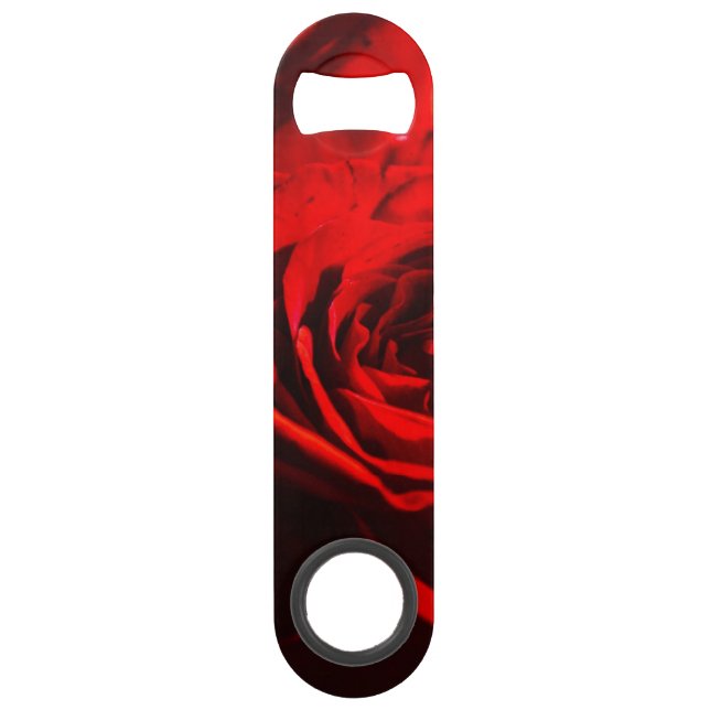 Rote Rose Nahaufnahme Speed Flaschenöffner (Vorderseite)