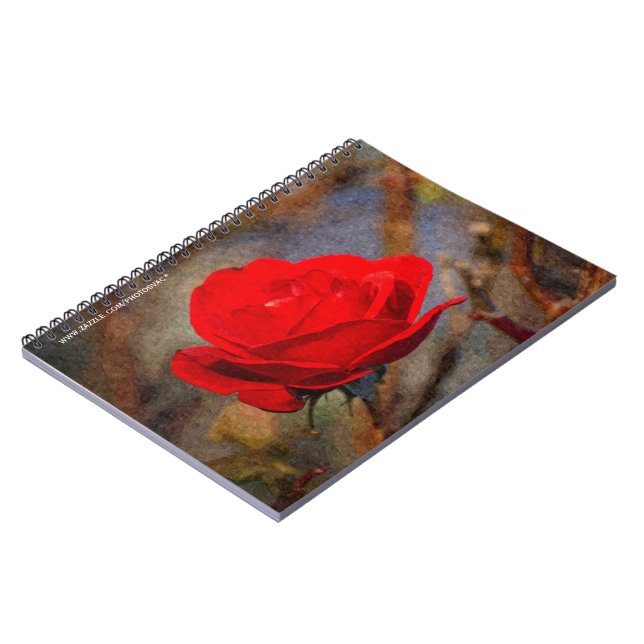 Rote Rose Notizblock (Linke Seite)