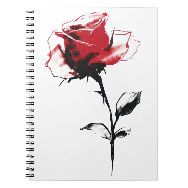 Rote Rose Notizblock (Vorderseite)