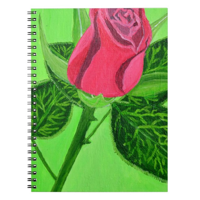 Rote Rose Notizblock (Vorderseite)