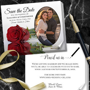 Rote Rose Oval Foto HAUSHALT Hochzeit speichern da Flyer