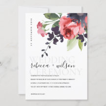 ROTE ROSE PEONY EUCALYPTUS FLORA WATERCOLOR WEDD