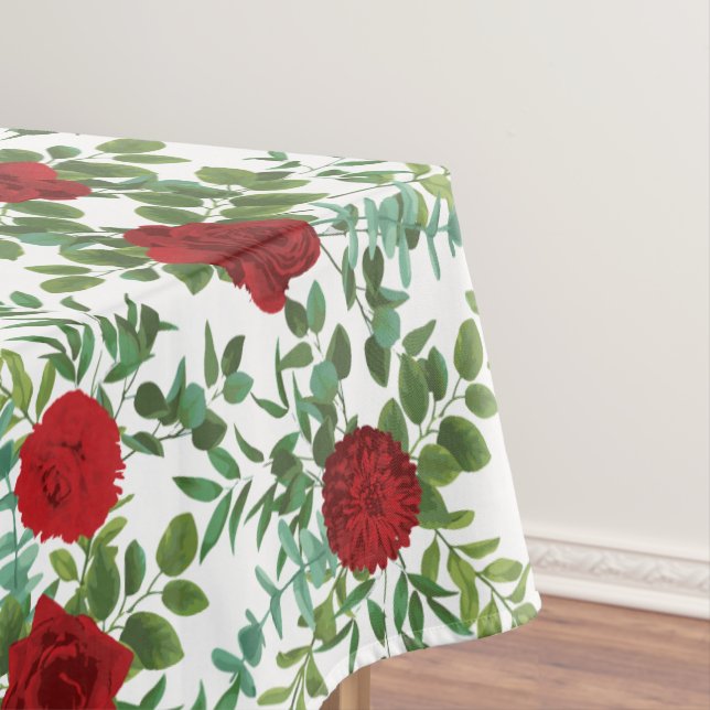 Rote Rose Peony Tischdecke (Beispiel)