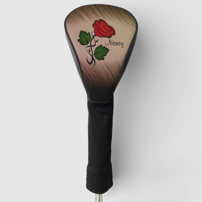 rote Rose Personal Golf Headcover (Vorderseite)