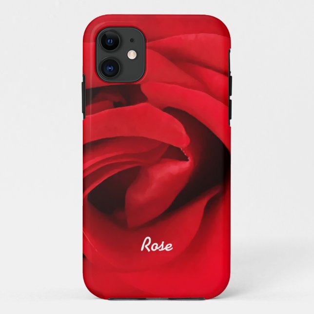 Rote Rose Personalisiert Case-Mate iPhone Hülle (Rückseite)
