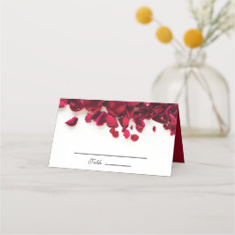 Rote Rose Petals Wedding Platzkarte