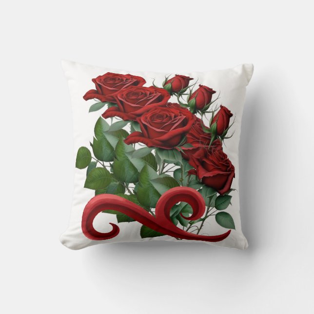 Rote Rose Pillow Kissen (Vorderseite)