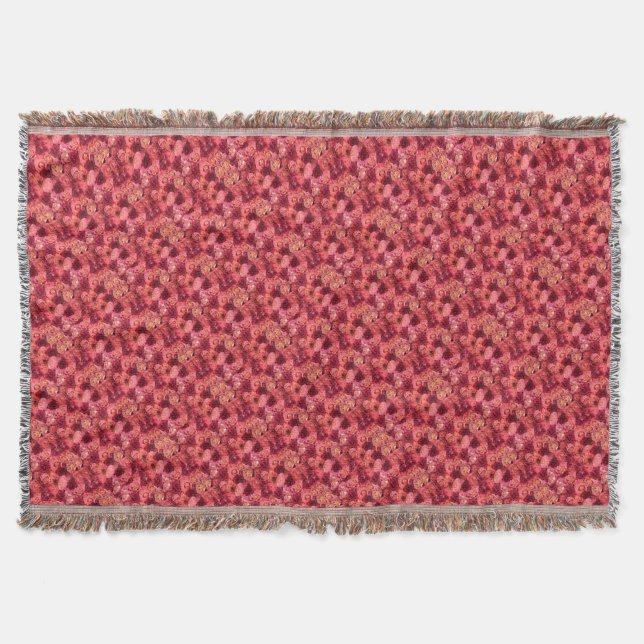 Rote Rose PINK Decke (Vorderseite)