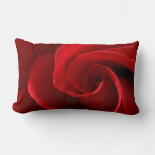 Rote Rose-Polyester-Wurfkissen, Lumbalkissen Lendenkissen