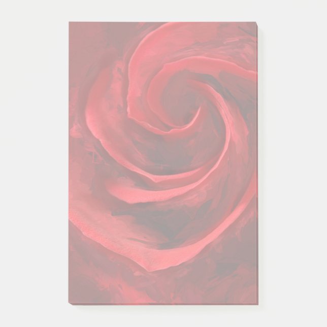 Rote Rose Post-it Klebezettel (Vorderseite)