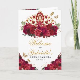 Rote Rose Princess Tiara Quinceanera Programm