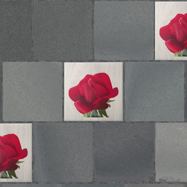 Rote Rose - Red rose  Fliese (Von Creator hochgeladen)