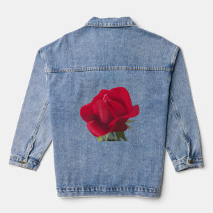 Rote Rose - Red rose  Jeansjacke