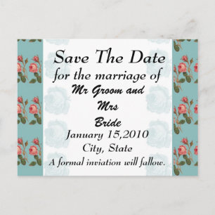 Rote Rose Rette den Tag Postkarte