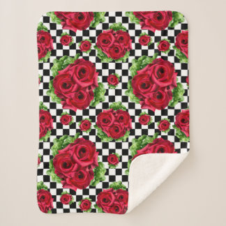 Rote Rose Rockabilly Karo Sherpadecke