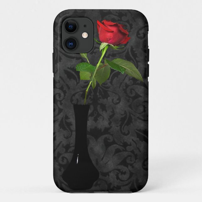 Rote Rose Romance Case-Mate iPhone Hülle (Rückseite)