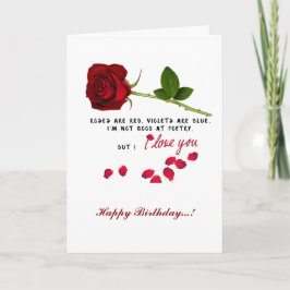 Rote Rose Romantik I Liebe Sie Geburtskarte