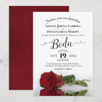 Rote Rose Romantische Spanische Hochzeit