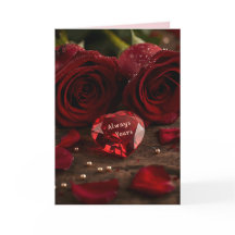 Rote Rose Romantische Valentinstag-Grüße Karte