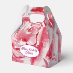 Rote Rose Rose Blume Muster Papier Party-Platte Geschenkschachtel