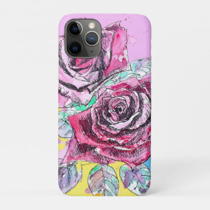 Rote Rose Rosen Aquarell Blumen Blüten Blume Case-Mate iPhone Hülle