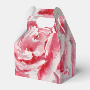 Rote Rose Rosen Blumenmuster Papierpartyplatte Geschenkschachtel