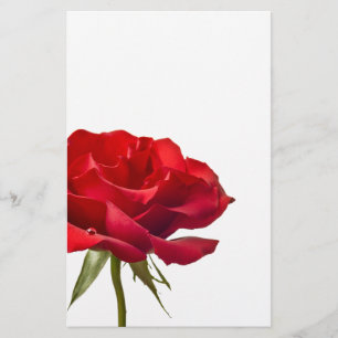Rote Rose - Rosen fertigten Schablone besonders an Briefpapier