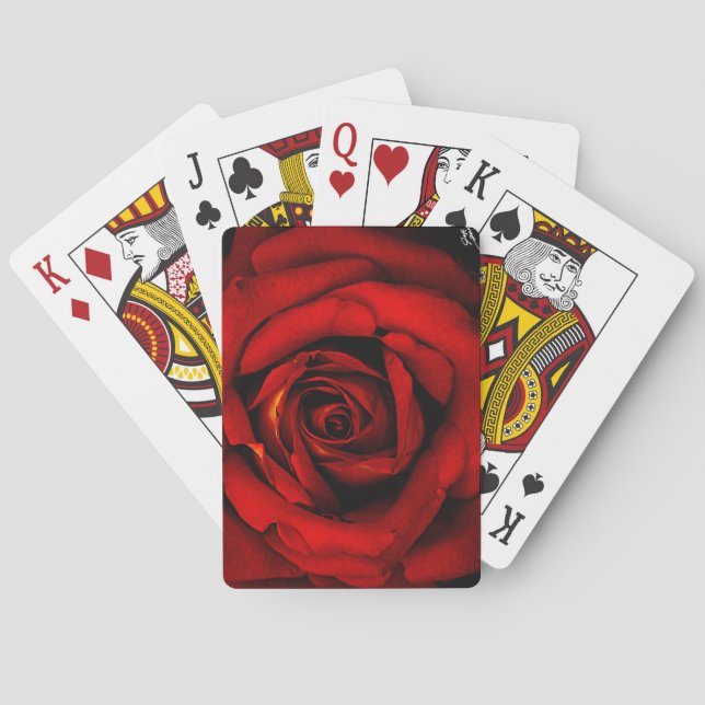 Rote Rose Royalty Playing Cards Spielkarten (Rückseite)