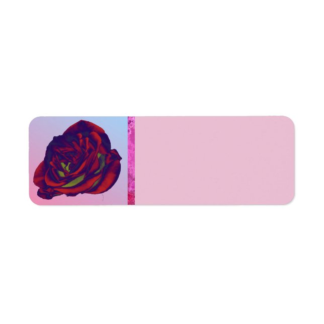 Rote Rose-Rücksendeadresse (Vorne)