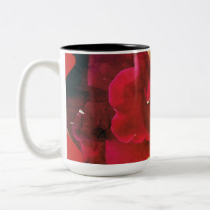 Rote Rose Runde Kissen Zweifarbige Tasse