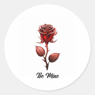 Rote Rose Runder Aufkleber