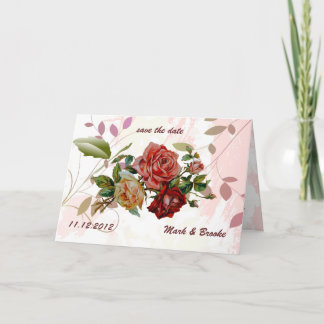 Rote Rose Save the Date Hochzeitsankündigung Ankündigung