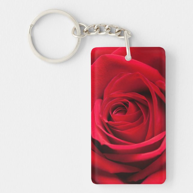 Rote Rose Schlüsselanhänger (Vorderseite)