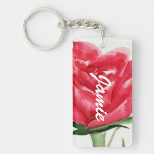 Rote Rose Schlüsselanhänger