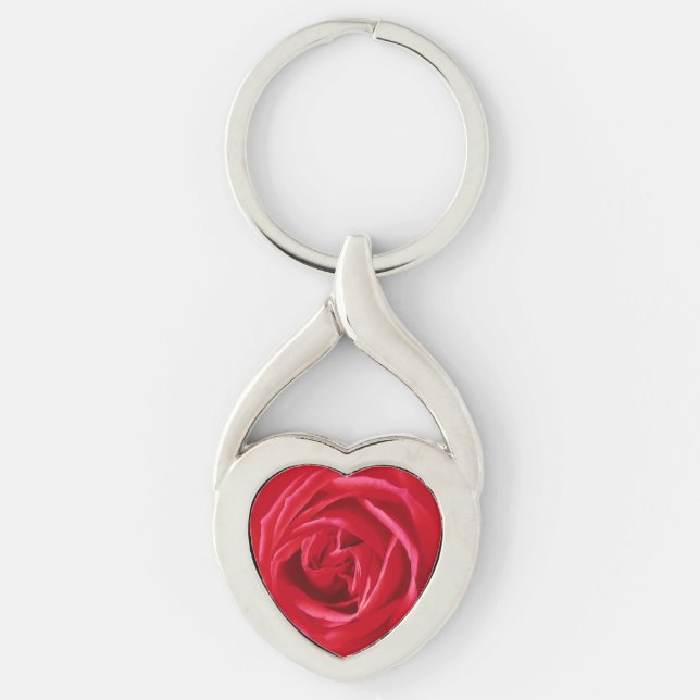 Rote Rose Schlüsselanhänger (Vorderseite)