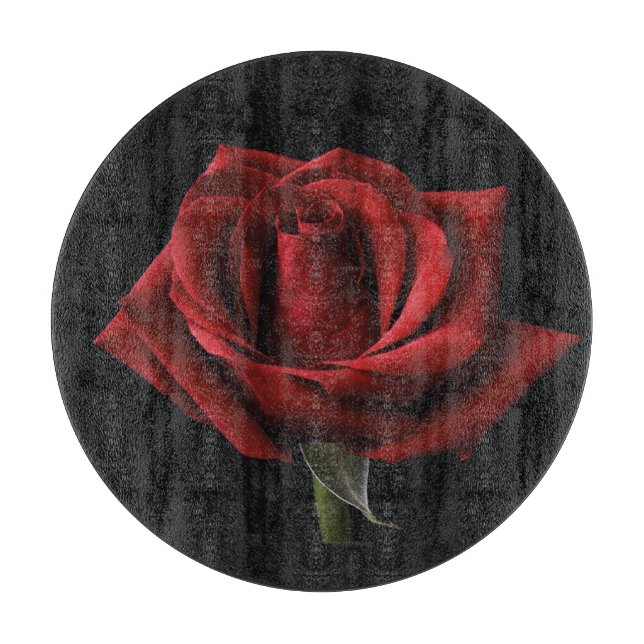 Rote Rose Schneidebrett (Vorderseite)
