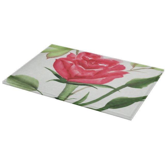 Rote Rose Schneidebrett (Ecke)