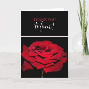 rote Rose - Schwarz Karte