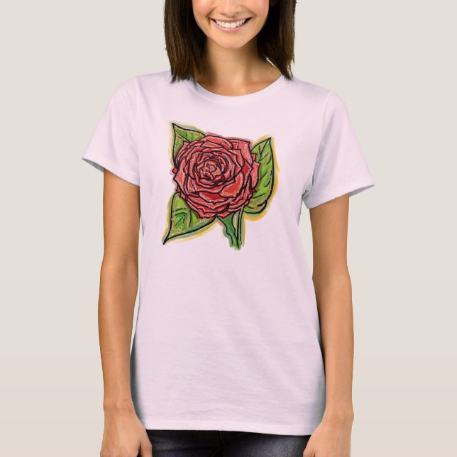 Rote Rose Shirt (Vorderseite)