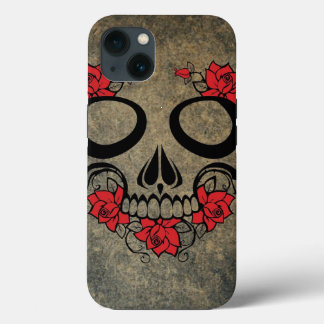 Rote Rose Skull Case-Mate iPhone Hülle