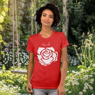 Rote Rose Staget Bachelorette T-Shirt