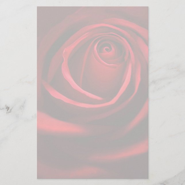 Rote Rose stationär Briefpapier (Vorderseite)