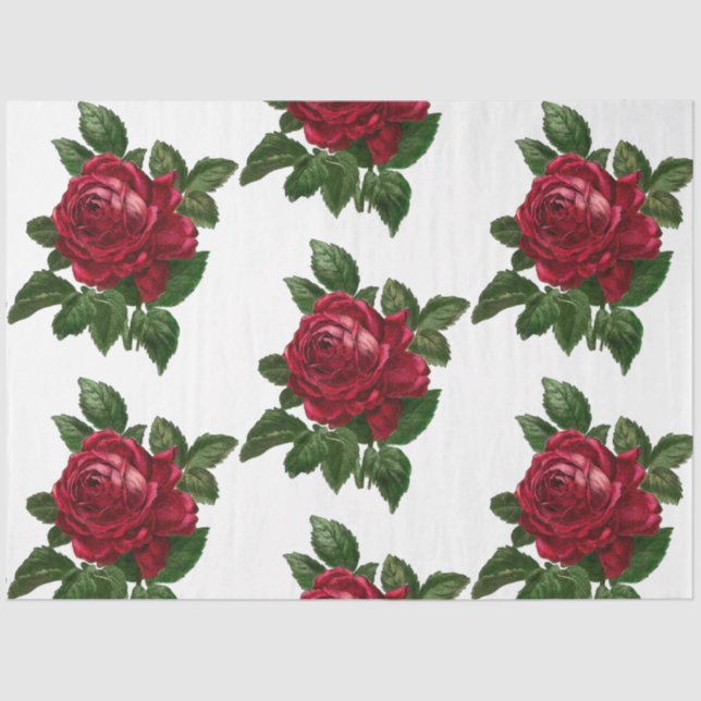 Rote Rose Steampunk Serie Design 10 Seidenpapier (Vorderseite)
