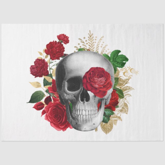 Rote Rose Steampunk Serie Design 21 Seidenpapier (Vorderseite)